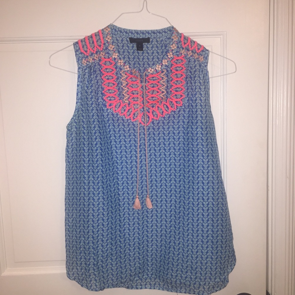 J. Crew Embroidered Blouse